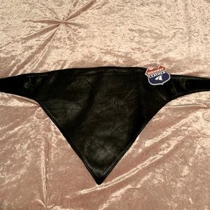 NWT Leather Velcro closure face mask